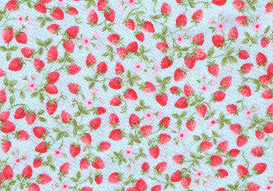 Blue Strawberry Fabric By The Yard - Strawberries on Blue Fabric - Fruit  Fabric – Pip Supply