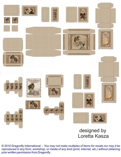 Boutique Box Sheets | Dollhouse miniatures diy, Mini doll house, Doll ...